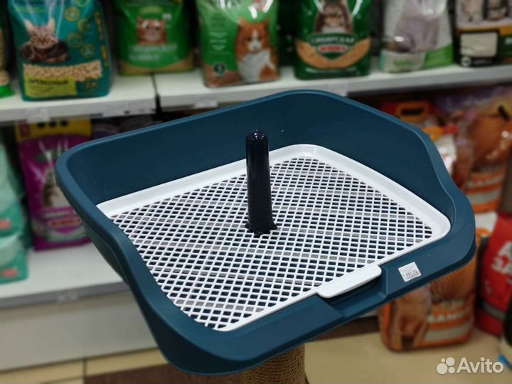 Туалет лоток для собак со столбиком