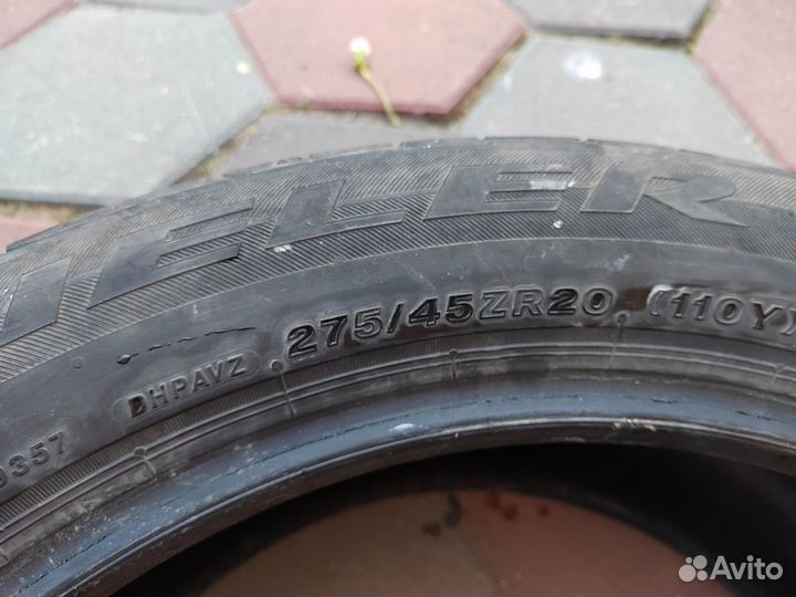 Bridgestone Dueler H/P Sport 275/45 R20 и 305/40 R20 112Y