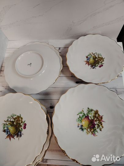 Набор фарфоровых тарелок 12шт, завод лоз