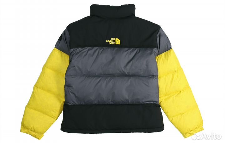 THE north face Down Jacket Men Black Gray Yellow (XXS)(11)