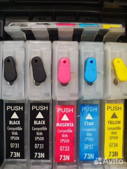 Принтер Epson C110 с картриджам и новой краской