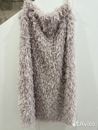 Платье ткань из перьев