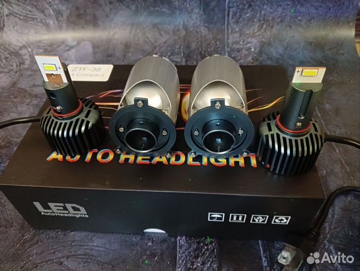 Мини LED линзы ZTF-38 compact цоколь H4