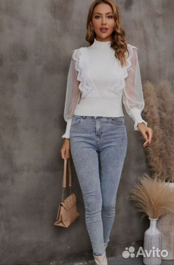 Блузка женская белая 42 44