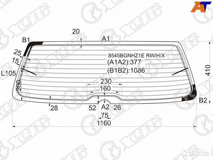 Стекло заднее Volkswagen Polo хэтчбэк