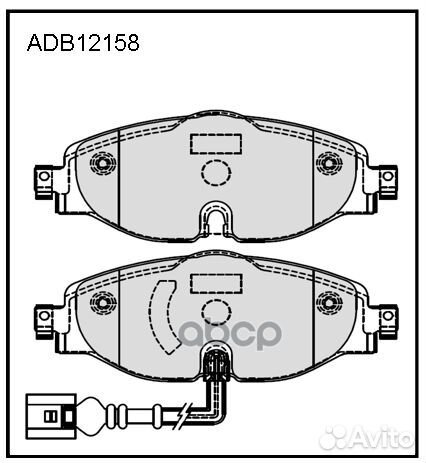 Колодки тормозные audi A3(8V) 13- перед. ADB121