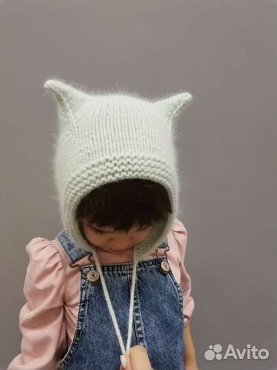 Шапка чепчик с ушками