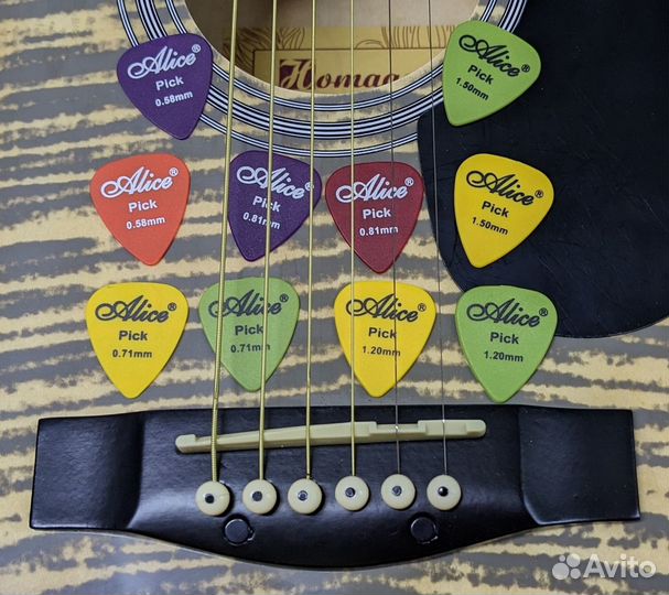 Набор медиаторов 10 шт для гитары Alice