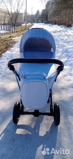 Коляска 2 в 1 Indigo эко кожа