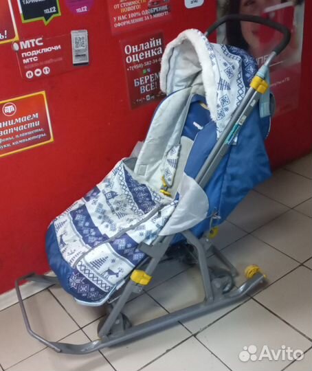 Детские санки коляска