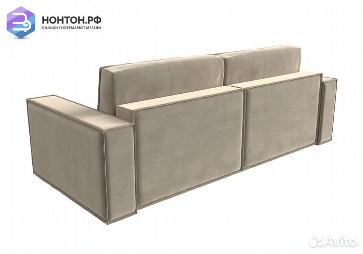 Диван еврокнижка Куба микровельвет бежевый