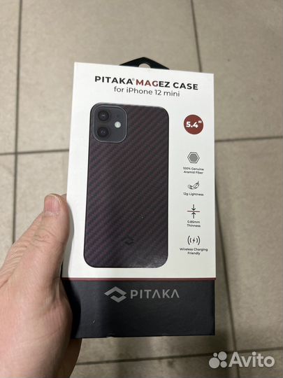 Чехол Pitaka для iPhone 12 mini карбон Питака