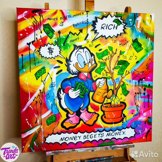 Яркие картины Микки Мини Маус поп стрит арт купить