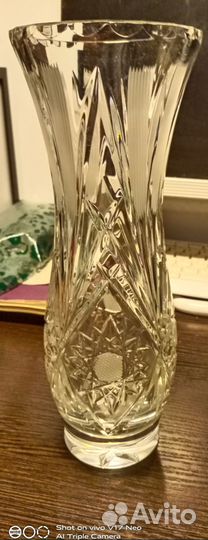 Вазы хрустальные 2 шт. СССР 20 см и 25 см