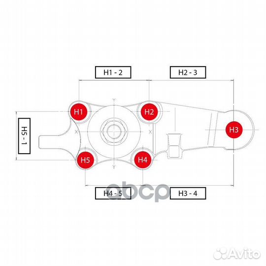 Опора шаровая toyota land cruiser 90 96- нижн.п