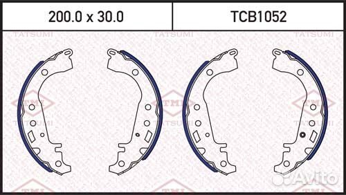 Колодки тормозные барабанные зад toyota Yaris/Priu