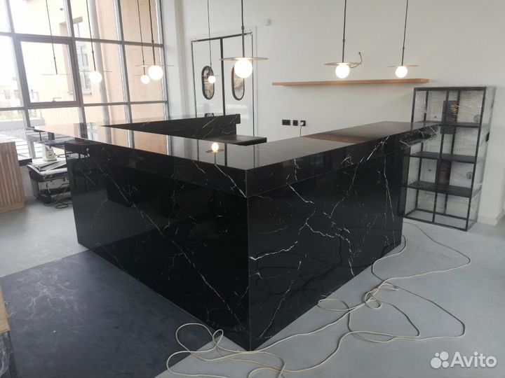 Столешница Остров из керамогранита Изготовление