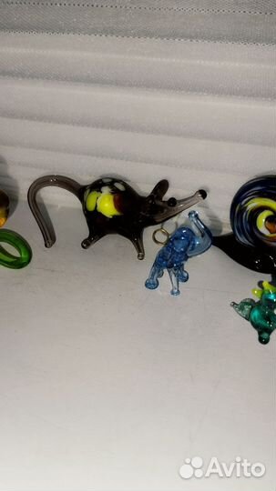 Фигурки из цветного стекла СССР