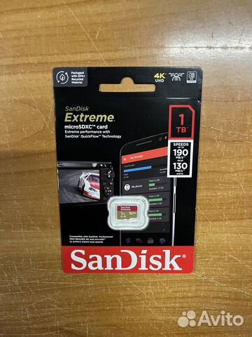 Карта памяти Sandisk 1tb (новая) объявление продам