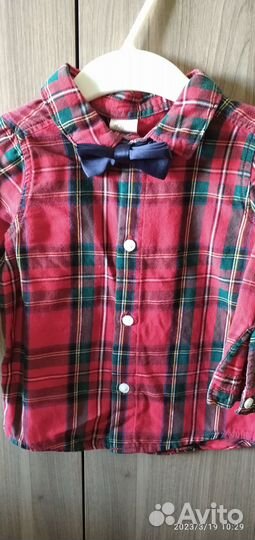 Рубашка HM для мальчика, 9-12 месяцев,80 см