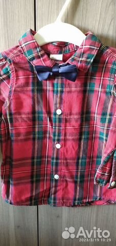 Рубашка HM для мальчика, 9-12 месяцев,80 см