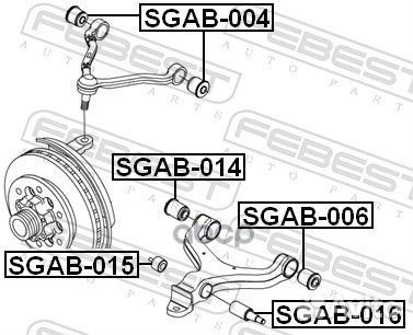 Сайлентблок переднего нижнего рычага sgab015 Fe