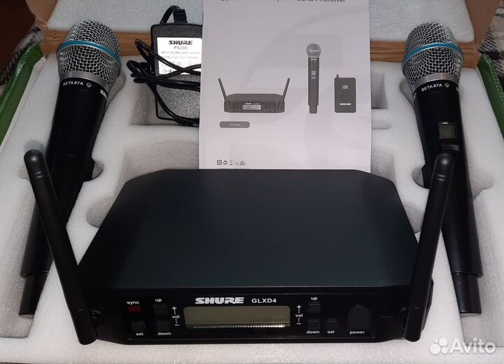 Микрофоны Shure Beta-87 2шт Вокальн Радио GLX Dual