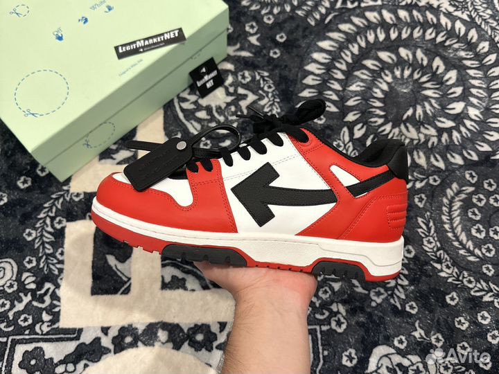 Off White Out of Office Red/Black Sneakers
