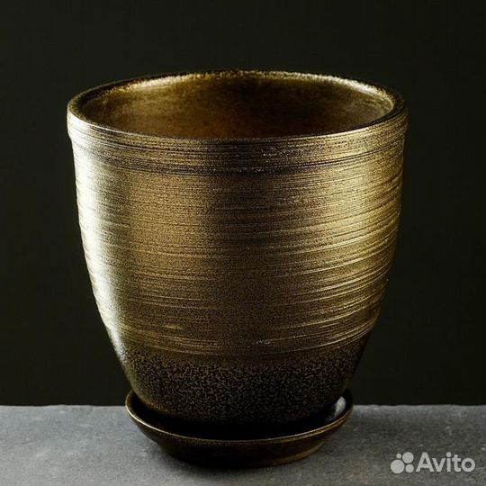 Горшок цветочный 'Золото' с поддоном, 8л