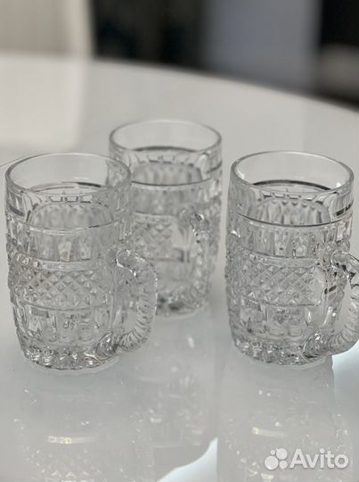 Пивная кружка. Хрусталь. Чехия. 3 шт. 0,33л