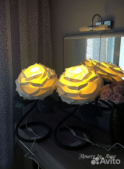 Светильник роза из изолона