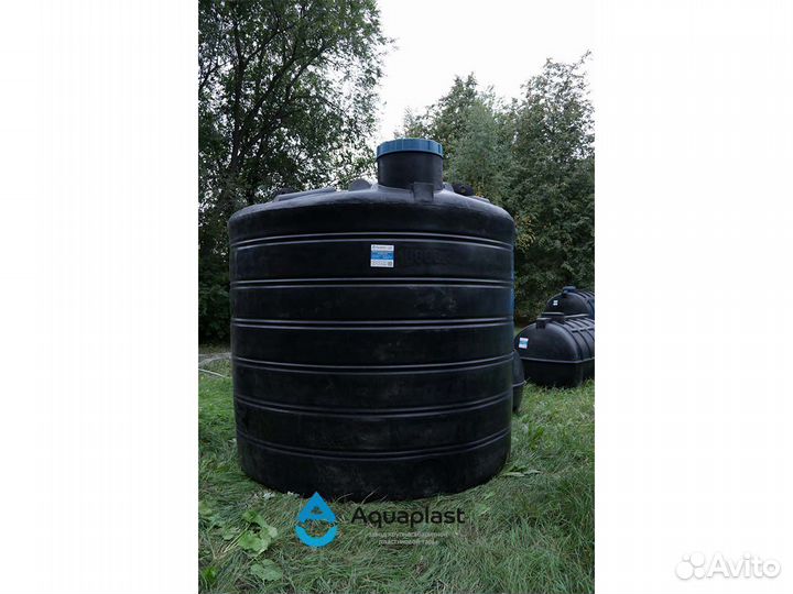 Бочка пластиковая 10000 л для жидкостей (вертикаль