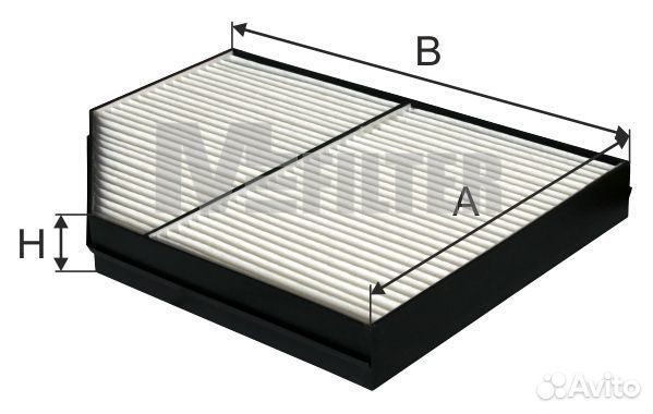 Фильтр воздушный салона 231x311x36 MB ActrosII