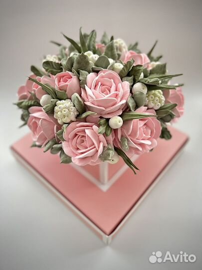 Зефирный букет в коробке