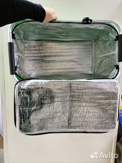 Термосумка холодильник складная на алюминиевом кар