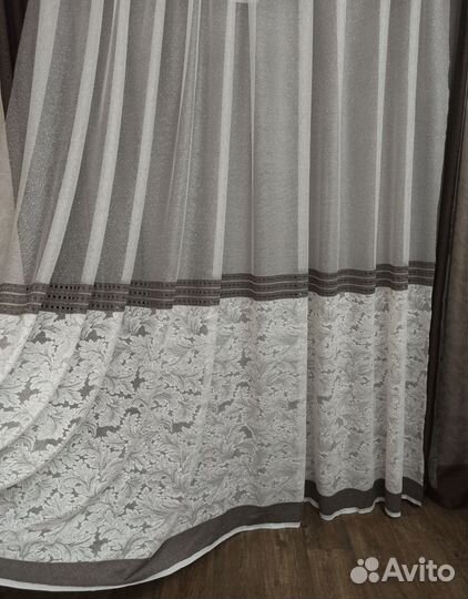 Тюль красивый жаккард новый