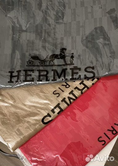 Палантин hermes Новый серебро остался