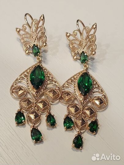 4920тр за грамм Серьги золотые 585пробы