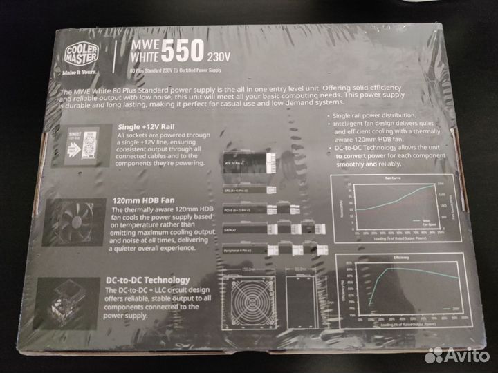 Блок питания Cooler Master MWE White 550 550W