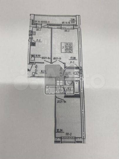 2-к. квартира, 57,6 м², 2/9 эт.