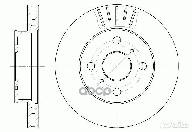Диск тормозной вентилируемый G-brake GR-02214