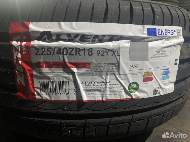 Zeta Alventi 225/40 R18 92W