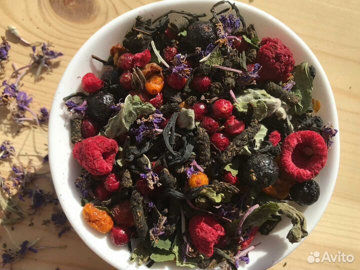 Иван-чай 1кг с ягодами и травами, натуральный