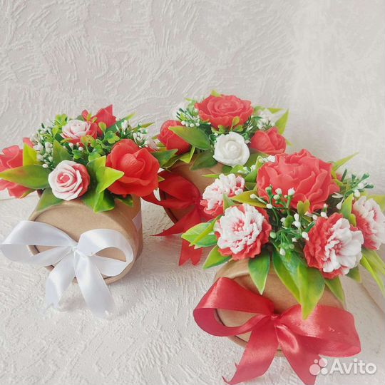 Тюльпаны, розы и другие цветы из мыла