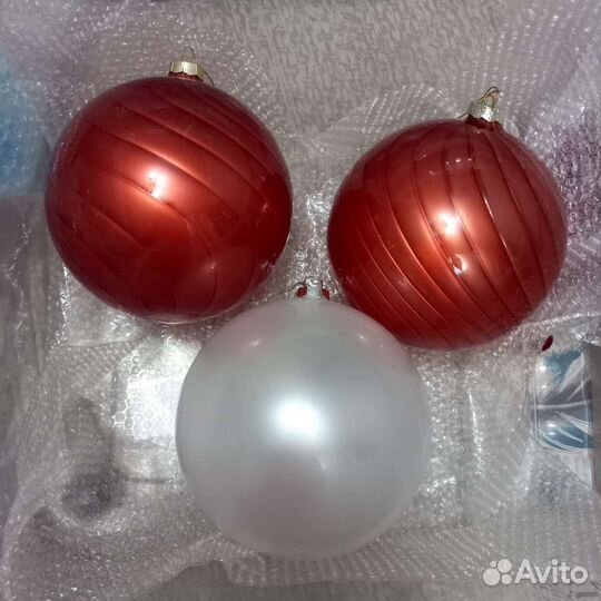 Елочные игрушки 15 см стекло