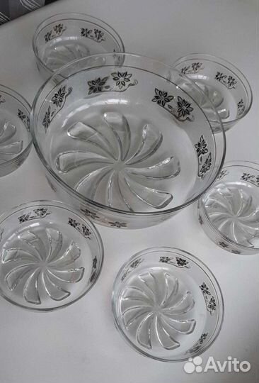 Салатник+6 креманок, Чехослования