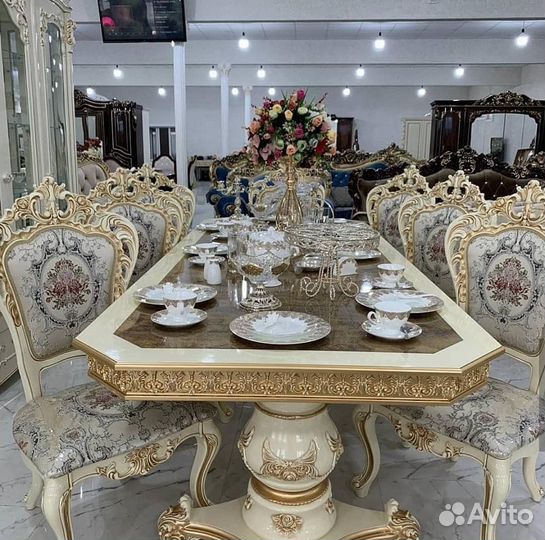 Стол Голд стулья Шейх