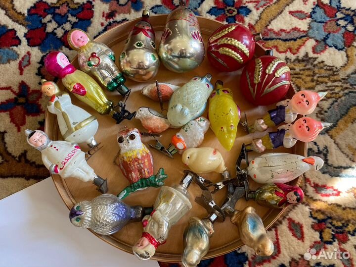 Винтажные Советские Елочные Игрушки Пришепка