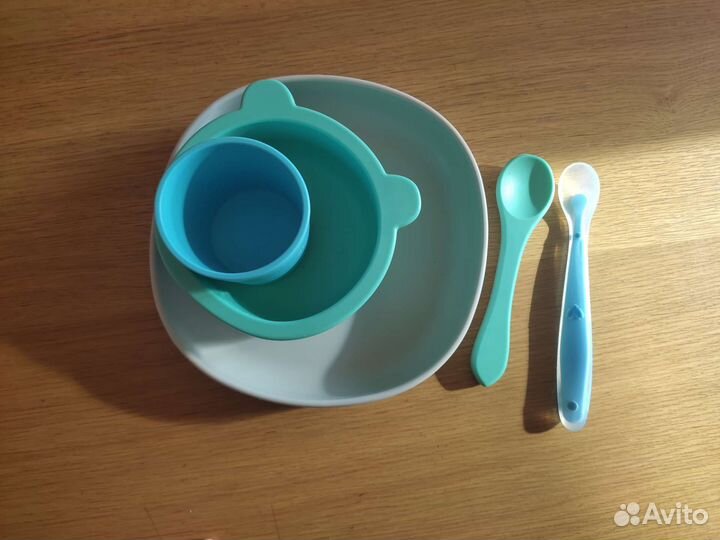Набор детской силиконовой посуды