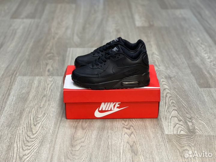 Кроссовки Nike Air Max 90 Leather Black (36-45)